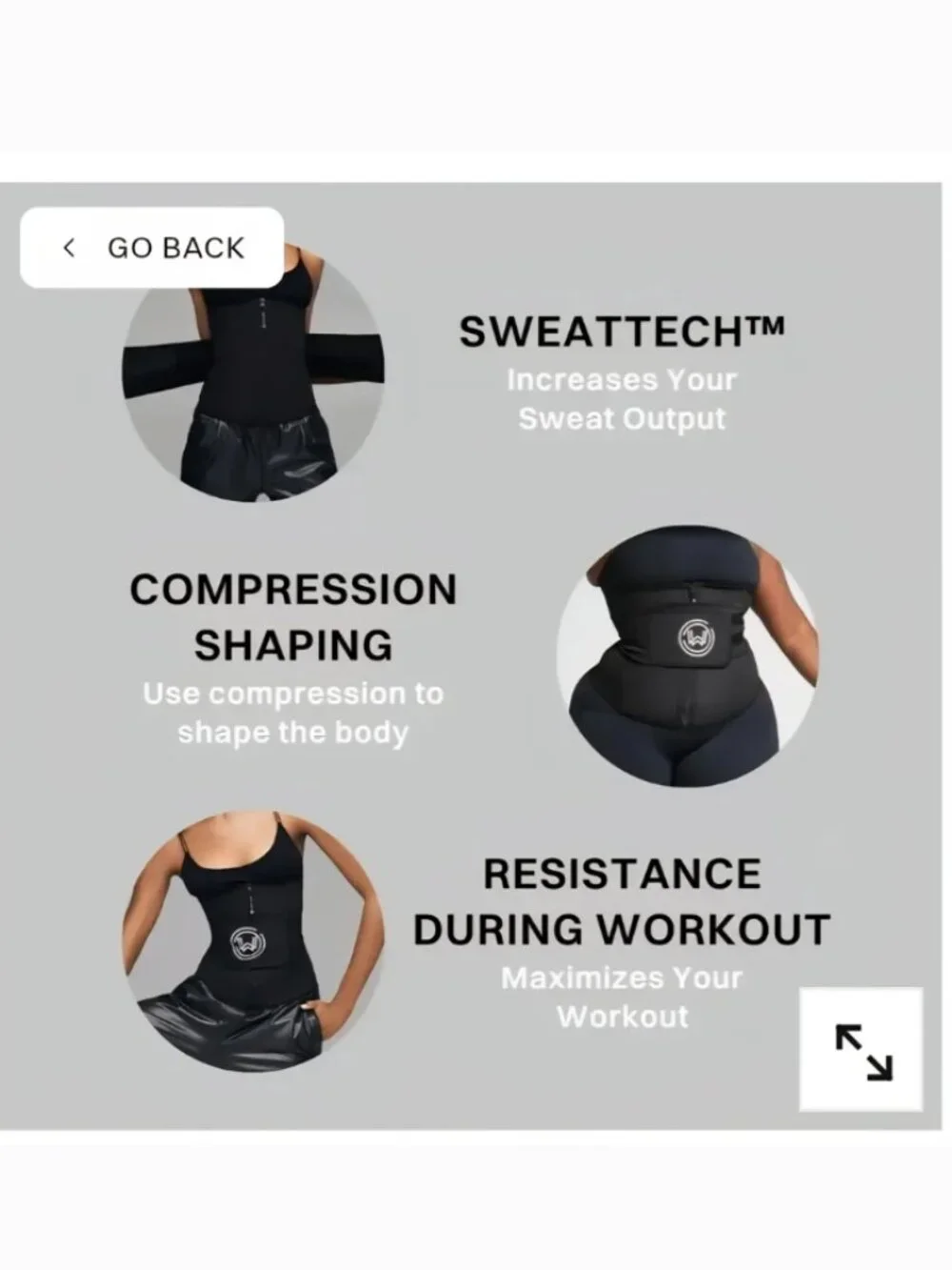 WHAT WAIST Black Waist Trainer with Zipper and Velcro Closure 4XL